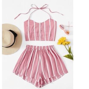 Cute Pink and white 2 piece set